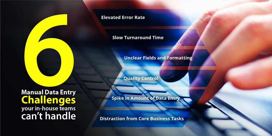 6 Manual Data Entry Challenges Your In-House Teams can’t Handle